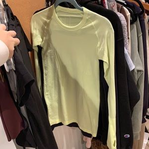 lululemon highlight yellow longsleeve swiftly rare!!